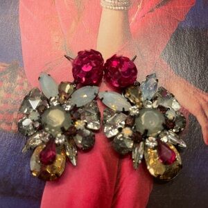 Express Elegant Crystal Flower Earrings